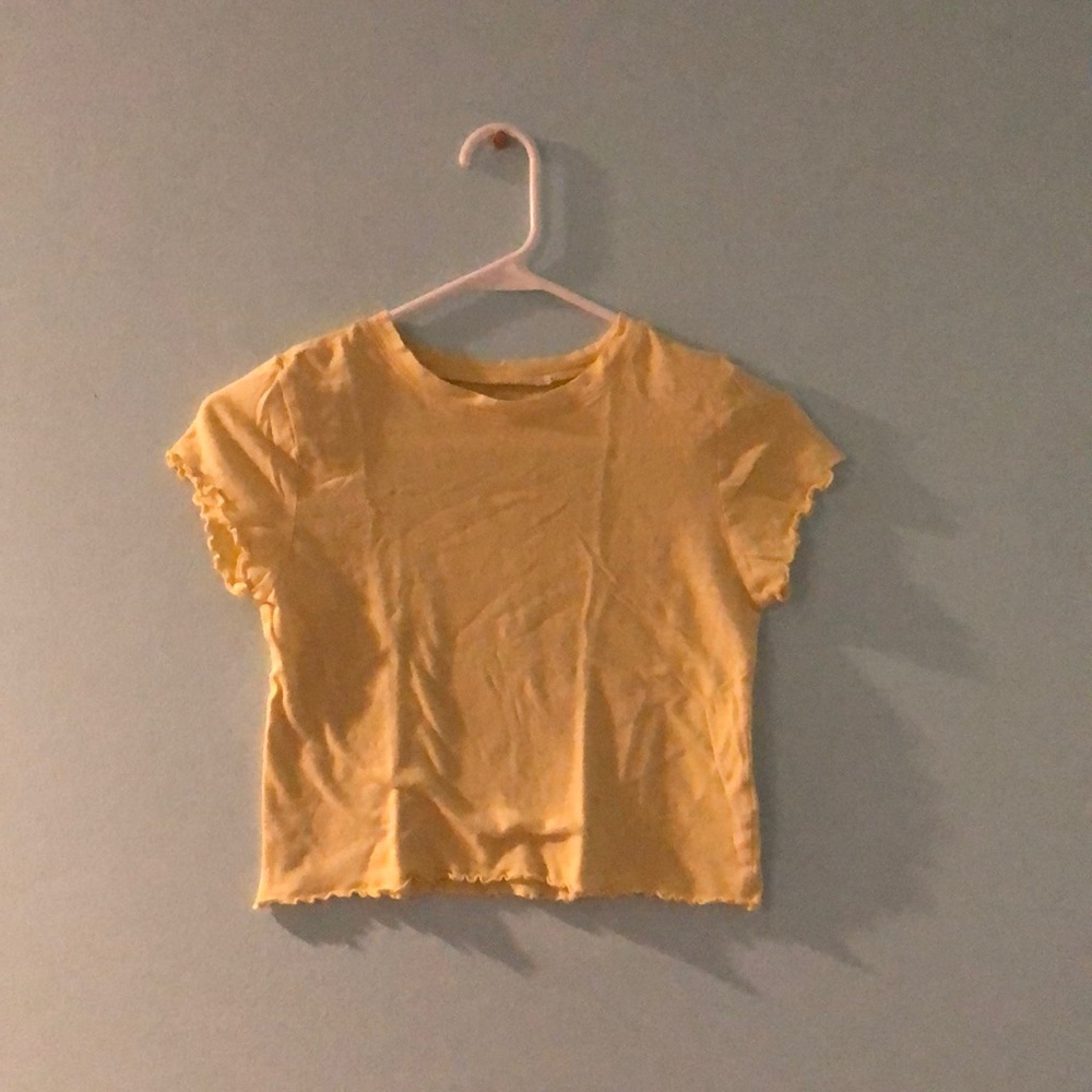 yellow crop top